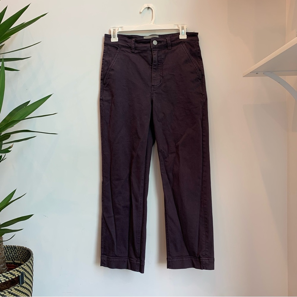 Everlane Cropped High-Waisted Purple Pants Size 4